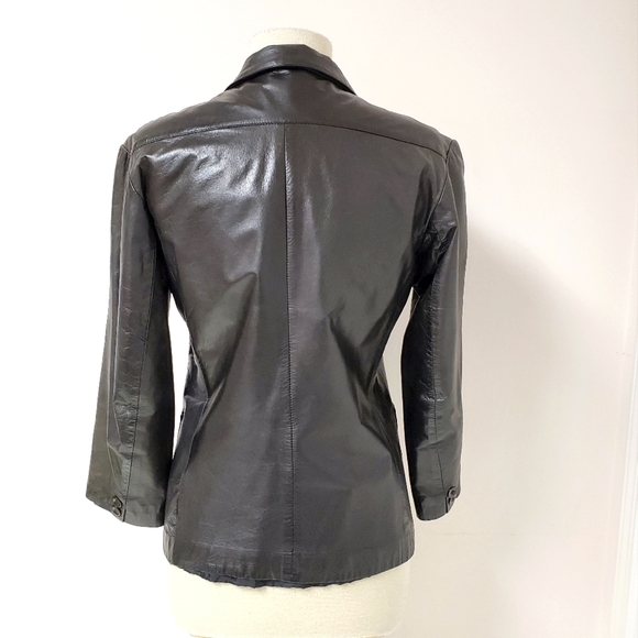Leather Blazer Jacket - Picture 4 of 7